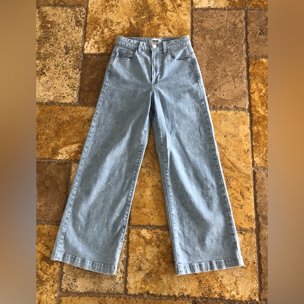 PAIGE - Genesee Crop Jeans Light Wash Hannah + Size 24 - Picture 7 of 14
